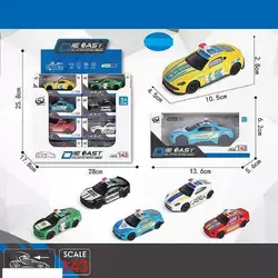 Набір машин QZ 43 K (16/2) ЦІНА ЗА 24 ШТУКИ В БЛОЦІ, 6 видів, "Поліція", металопластик, інерція Набір машин QZ 43 K (16/2) ЦІНА ЗА 24 ШТУКИ В БЛОЦІ, 6 видів, "Поліція", металопластик, інерція