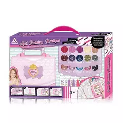 Косметика J 3019 (24) тіні, глітери, аплікатори, наклейки, помада, сумочка в коробці Косметика J 3019 (24) тіні, глітери, аплікатори, наклейки, помада, сумочка в коробці