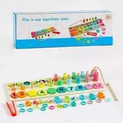 Логічна дерев’яна дошка C 61714 (28) магнітна риболовля, математичний, геометричний сортер, сортер за кольорами, пірамідки, в коробці Логічна дерев’яна дошка C 61714 (28) магнітна риболовля, математичний, геометричний сортер, сортер за кольорами, пірамідки, в коробці