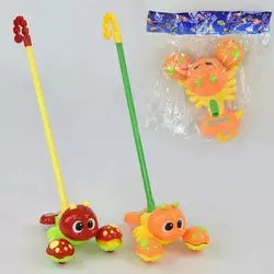Каталка 0350 (96/2) "Крабік" на паличці, з брязкальцем, 2 кольори, в пакеті Каталка 0350 (96/2) "Крабік" на паличці, з брязкальцем, 2 кольори, в пакеті