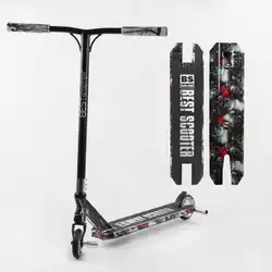 Самокат трюковый Best Scooter BS-77101 (4) HIC-система, ПЕГИ, алюминиевый диск и дека с ПРИНТОМ, колёса PU, d=110мм, ширина руля - 60 см, в коробке Самокат трюковый Best Scooter BS-77101 (4) HIC-система, ПЕГИ, алюминиевый диск и дека с ПРИНТОМ, колёса PU, d=110мм, ширина руля - 60 см, в коробке