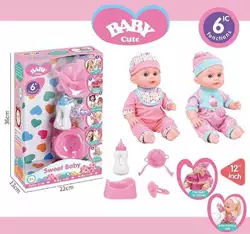 Пупс L 006-6 (32/2) 2 види, 6 функцій, звуковий чіп, аксесуари, у коробці Пупс L 006-6 (32/2) 2 види, 6 функцій, звуковий чіп, аксесуари, у коробці