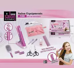 Набір перукаря YLQ 085 A (60/2), стайлер, звук, підсвітка, ножиці, бігуді, 2 заколки, 2 розчіски, перукарський фартух, в коробці Набір перукаря YLQ 085 A (60/2), стайлер, звук, підсвітка, ножиці, бігуді, 2 заколки, 2 розчіски, перукарський фартух, в коробці