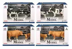 Набор животных Q 9899 X 8 (48/2) “Сельскохозяйственные животные”, 4 вида, 2 животных, вольер, в коробке