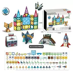 Магнітний конструктор X 5306 (6) “Школа”, 99 деталей, інструкція, наліпки, в коробці Магнітний конструктор X 5306 (6) “Школа”, 99 деталей, інструкція, наліпки, в коробці