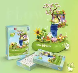 Конструктор 661007 (12) 970 деталей, підсвічування, заводний музичний механізм, платформа обертається по колу, 2 ігрові фігурки, в коробці Конструктор 661007 (12) 970 деталей, підсвічування, заводний музичний механізм, платформа обертається по колу, 2 ігрові фігурки, в коробці