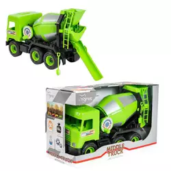 гр Авто "Middle truck" бетонозмішувач (4) 39485 (св. зелений) в коробці "Tigres" гр Авто "Middle truck" бетонозмішувач (4) 39485 (св. зелений) в коробці "Tigres"