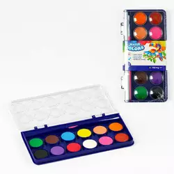 Акварельні фарби C 62069 (144) 12 кольорів, пензлик, в плівці Акварельні фарби C 62069 (144) 12 кольорів, пензлик, в плівці