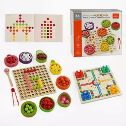 Мозаїка дерев’яна C 66200 (24) сортер, кульки, ложка, пінцет, гра, в коробці Мозаїка дерев’яна C 66200 (24) сортер, кульки, ложка, пінцет, гра, в коробці