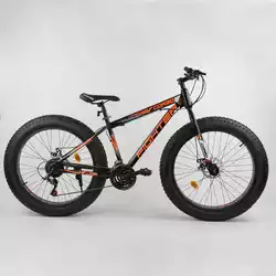 Велосипед Спортивный Corso «FIGHTER» 26" дюймов 78818 (1) ФЭТБАЙК, рама стальная 15’’, SunRun 21 скорость, собран на 75