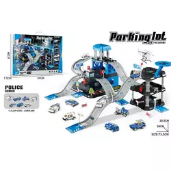 Трек 666-15 (18) 6 металопластикових машинок, гелікоптер, 3 рівні, муляжі оточення, наліпки, в коробці Трек 666-15 (18) 6 металопластикових машинок, гелікоптер, 3 рівні, муляжі оточення, наліпки, в коробці