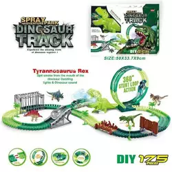 Трек 351 (18/2) світло, звук, дино майданчик, 175 елементів, довжина треку 405 см, аксесуари, в коробці Трек 351 (18/2) світло, звук, дино майданчик, 175 елементів, довжина треку 405 см, аксесуари, в коробці