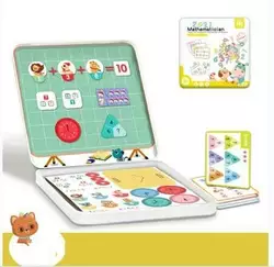 Магнітна гра С 74469 (48) “Математика”, цифри, завдання, математичні позначки, маркер “пиши-витирай”, металевий бокс в пакеті Магнітна гра С 74469 (48) “Математика”, цифри, завдання, математичні позначки, маркер “пиши-витирай”, металевий бокс в пакеті