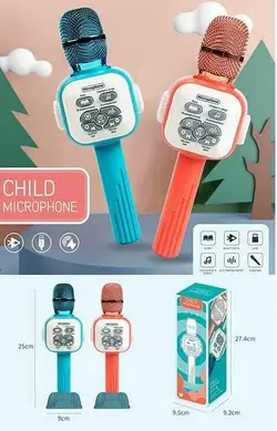 Мікрофон 100 К-К (36/2) 2 кольори, світло, мелодії, назви тварин, пісні, історії англ., колонка, Bluetooth, вбудов. акум., регулюв. гучнос., в коробці Мікрофон 100 К-К (36/2) 2 кольори, світло, мелодії, назви тварин, пісні, історії англ., колонка, Bluetooth, вбудов. акум., регулюв. гучнос., в коробці