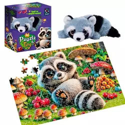 гр Пазли "Єнотик" DT200-09 260 деталей (8) "Vladi Toys", розмір пазла: 320*470 мм, м`яка іграшка, постер, у коробці гр Пазли "Єнотик" DT200-09 260 деталей (8) "Vladi Toys", розмір пазла: 320*470 мм, м`яка іграшка, постер, у коробці