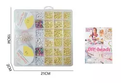 Набір бісеру H 26-9 (120/2) ліска, фурнітура, ножиці, в боксі Набір бісеру H 26-9 (120/2) ліска, фурнітура, ножиці, в боксі