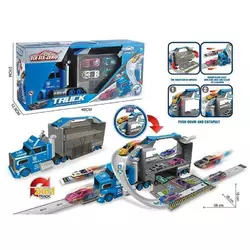 Трейлер 660 S-43 (24/2) “Поліція”, 4 металопластикові машинки, запускач, дорожні знаки, в коробці Трейлер 660 S-43 (24/2) “Поліція”, 4 металопластикові машинки, запускач, дорожні знаки, в коробці