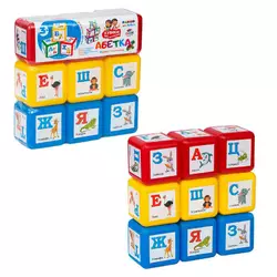 гр Кубики маленькі "Абетка" укр. 028/4 (30) "BAMSIC", у сітці гр Кубики маленькі "Абетка" укр. 028/4 (30) "BAMSIC", у сітці