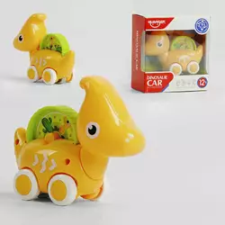 Каталка HE 8007 Штрих-60187 (96/2) "Динозаврик", КОЛІР ЖОВТИЙ, у коробці Каталка HE 8007 Штрих-60187 (96/2) "Динозаврик", КОЛІР ЖОВТИЙ, у коробці