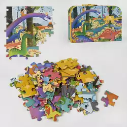 Пазлы С 48717 (12) “Эра динозавров”, 108 деталей, в чемодане Пазлы С 48717 (12) “Эра динозавров”, 108 деталей, в чемодане