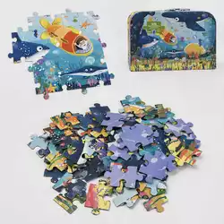 Пазлы С 48718 (12) “Океанический мир”, 108 деталей, в чемодане Пазлы С 48718 (12) “Океанический мир”, 108 деталей, в чемодане