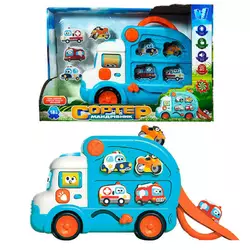 Сортер-мандрівник 66648 (16) "WToys", ОЗВУЧУВАННЯ УКРАЇНСЬКОЮ МОВОЮ, підсвічування, казки, пісні, віршики, знімні машинки, запускач, в коробці Сортер-мандрівник 66648 (16) "WToys", ОЗВУЧУВАННЯ УКРАЇНСЬКОЮ МОВОЮ, підсвічування, казки, пісні, віршики, знімні машинки, запускач, в коробці