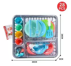 Набір посуду BJ 008 (36) 28 елементів, тарілки, ложки, виделки, сковорідка, склянки, лопатка, в слюді Набір посуду BJ 008 (36) 28 елементів, тарілки, ложки, виделки, сковорідка, склянки, лопатка, в слюді