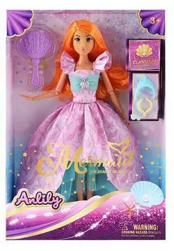 Лялька 616911 (24) висота 30 см, шарнірні кінцівки, знімний одяг та взуття, щітка для волосся, намисто, корона, в коробці Лялька 616911 (24) висота 30 см, шарнірні кінцівки, знімний одяг та взуття, щітка для волосся, намисто, корона, в коробці