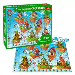гр Пазл-віммельбух МЕ 5032-34 "Пазл-лабіринт. Світ чудес" (10) "Ludum" 120 елементів гр Пазл-віммельбух МЕ 5032-34 "Пазл-лабіринт. Світ чудес" (10) "Ludum" 120 елементів