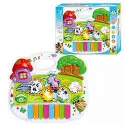 Музичне піаніно 18126 (96/2) "WToys", ОЗВУЧУВАННЯ УКР МОВОЮ, пісні, казки, цифри, звуки тварин, підсвічування, в коробці Музичне піаніно 18126 (96/2) "WToys", ОЗВУЧУВАННЯ УКР МОВОЮ, пісні, казки, цифри, звуки тварин, підсвічування, в коробці