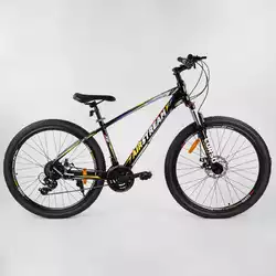 Велосипед Спортивный CORSO «AirStream» 27.5" дюймов 57167 (1) рама алюминиевая 16``, оборудование Shimano 21 скорость, собран на 75