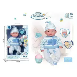 Пупс DH 2370 E (24/2) висота 35 см, музичний чип, м`якотілий, аксесуари, знімний одяг, імітація скляних очей, в коробці¶ Пупс DH 2370 E (24/2) висота 35 см, музичний чип, м`якотілий, аксесуари, знімний одяг, імітація скляних очей, в коробці¶