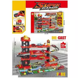 Трек MH 162 (16/2) 64 елементи, 3 машинки, механічний підіймач, підсвічування, звук, на батарейках, наліпки, в коробці Трек MH 162 (16/2) 64 елементи, 3 машинки, механічний підіймач, підсвічування, звук, на батарейках, наліпки, в коробці