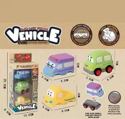 Набір машин 2691 A (48/2) 3 змінні корпуси, платформа на колесах, інерційний механізм, прогумовані колеса, в коробці Набір машин 2691 A (48/2) 3 змінні корпуси, платформа на колесах, інерційний механізм, прогумовані колеса, в коробці