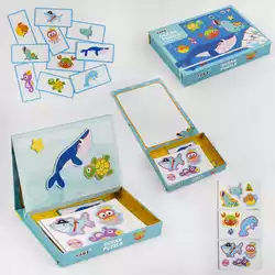 Магнітні пазли С 47879 (24) “Морські жителі”, 10 навчальних карток, в коробці Магнітні пазли С 47879 (24) “Морські жителі”, 10 навчальних карток, в коробці