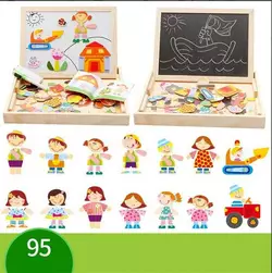 Дерев`яна магнітна дошка C 73977 (36) “Дітлахи”, магнітні пазли, дошка пиши-стирай, в коробці Дерев`яна магнітна дошка C 73977 (36) “Дітлахи”, магнітні пазли, дошка пиши-стирай, в коробці