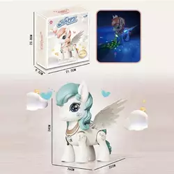 Музична іграшка HJ 838 (48/2) “Поні”, підсвічування, пісня англ. мовою, проєктор, ходить, в коробці Музична іграшка HJ 838 (48/2) “Поні”, підсвічування, пісня англ. мовою, проєктор, ходить, в коробці