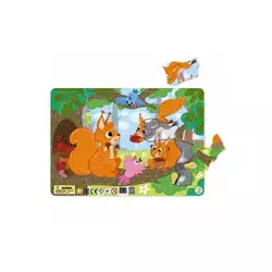 гр Пазл з рамкою "Білочки" картонний (3-4 роки)  R300224 (24) "Dodo"