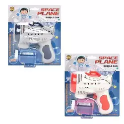 Пістолет з мильними бульбашками MY 287-1 (60/2) 2 кольори, підсвічування, автоматичний принцип, пляшечка з мильним розчином, на листі Пістолет з мильними бульбашками MY 287-1 (60/2) 2 кольори, підсвічування, автоматичний принцип, пляшечка з мильним розчином, на листі