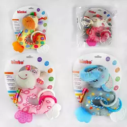 гр Погремушка мягкая С 54420 (500) "Bimbo", 3 види, пищалка, прорезыватель, шелестящие элементы, в пакете гр Погремушка мягкая С 54420 (500) "Bimbo", 3 види, пищалка, прорезыватель, шелестящие элементы, в пакете