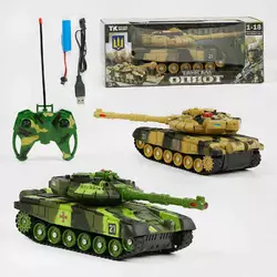 Танк на радіокеруванні "Оплот" 72942 (24) 2 кольори, "TK Group", масштаб 1:18, підсвічування, звуки, мех. рух башти, гусеничний, акум. 3,7V, в коробці Танк на радіокеруванні "Оплот" 72942 (24) 2 кольори, "TK Group", масштаб 1:18, підсвічування, звуки, мех. рух башти, гусеничний, акум. 3,7V, в коробці