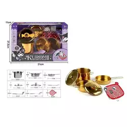 Набір посуду 988 C 49 (48/2) 9 елементів, металевий, в коробці Набір посуду 988 C 49 (48/2) 9 елементів, металевий, в коробці