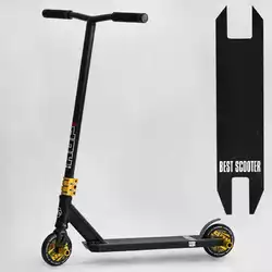 Самокат трюковый N- 01801 "Best Scooter" (2) "HOP", HIC-система, ПЕГИ, алюминиевый диск и дека, колёса PU, d=120мм, ширина руля 58 см