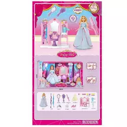 Лялька з аксесуарами 6201 (8) вис. 26 см, шарнір. кінцівки, туалет. столик, стільчик оберт. на 360°, стайлер, фен, 2 прядки волос., в коробці Лялька з аксесуарами 6201 (8) вис. 26 см, шарнір. кінцівки, туалет. столик, стільчик оберт. на 360°, стайлер, фен, 2 прядки волос., в коробці