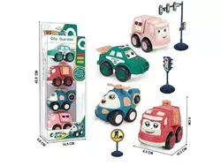 Набір машин A 187-4 (60/2) 4 штуки, “Спецтехніка”, інерція, в коробці Набір машин A 187-4 (60/2) 4 штуки, “Спецтехніка”, інерція, в коробці