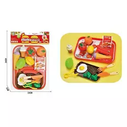 Набір продуктів 626-24 (96/2) муляжі, на липучках, столове начиння, таця, в пакеті Набір продуктів 626-24 (96/2) муляжі, на липучках, столове начиння, таця, в пакеті