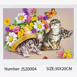 Алмазна мозаїка JS 20004 (50) "TK Group", "Тварини", 30х20 см, в коробці Алмазна мозаїка JS 20004 (50) "TK Group", "Тварини", 30х20 см, в коробці