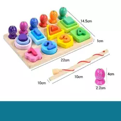 Логічна дерев’яна дошка C 74313 (28) магнітна риболовля, цифри, сортер за кольорами та формами, в коробці Логічна дерев’яна дошка C 74313 (28) магнітна риболовля, цифри, сортер за кольорами та формами, в коробці