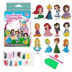 гр Алмазні стікери "Принцеси" 62291 (60) "4FUN Game Club", наліпки, стилус, силіконовий клей, піддон, алмази, в коробці гр Алмазні стікери "Принцеси" 62291 (60) "4FUN Game Club", наліпки, стилус, силіконовий клей, піддон, алмази, в коробці