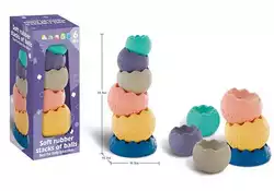 Пирамидка сенсорная 1049 (60/2) высота 24 см, 6 элементов, тактильная, в коробке Пирамидка сенсорная 1049 (60/2) высота 24 см, 6 элементов, тактильная, в коробке